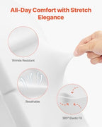 VEVOR Chair Covers, Polyester Spandex Chair Cover, Stretch Slipcovers for Wedding Party Dining Banquet Flat-Front Chair Covers (White-c-XL, 30PCS) - Image 3