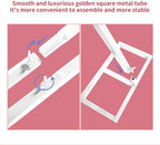 Wedding Arch Round Backdrop Stand White Metal Circle Backdrop Stand Circle Balloon Arch Stand Frame for Birthday Party Bridal Shower Anniversary Ceremony Candy Tables Celebration in 1.9X2.2m - Image 4