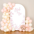 Pink Floral Arch Backdrop Cover Toile Bride to Be Baby Shower Girl Party Chiara Arched Frame Bow Flowers 1st Wedding Birthday Parties Decorations (7.2FT,4721) by afoloa