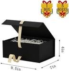 Small Gift Boxes with Lids for Presents Black Gift Box 5 Pack 9.5X7X4 Inch - Image 3
