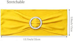 Pack of 50 Spandex Yellow Chair Sashes Bows Chair Bands with Buckles for Wedding Party Birthday Feast Banquet Restaurant Bridal Shower Decorations - Image 3