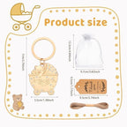 50 Pieces Baby Carriage Shape Keychain for Baby Shower, Bear Keychain Party Favors for Game Prizes,Gift,Decor,Souvenirs to Guests Bulk with Thank You Tags and Gift Bags - Image 2