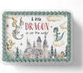 Dragon Baby Shower Cake Topper, Dragon Edible Image, Dragon Decorations, Mythical Baby Shower, A Little Dragon Is On His Way (1/2 Sheet) by Unknown