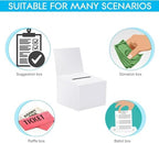 Raffle Boxes Ballot Box for Fundraising,Cardboard Box with Slot for Ticket and Removable Header Donation Boxes for Collecting Business Card Voting Contest (White 40 PCS, 6.5×4.5×4.5inch) - Image 4