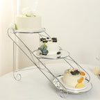 Efavormart 3-Tier Silver Cascading Metal Cake Stand with Round Mirror Trays, Cupcake Holder Dessert Display Stand Tiered Serving Platter - 16"x19" by efavormart