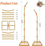 Balloon Arch Stand Kit, Balloon Arch Stand Set of 2 with Metal 8FT & 6.2FT - Image 4