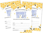Pack of 30, Boy/Girl Baby Shower Party Collection, Baby Shower Invitation Cards, Fill in the Blank Invites WIth Envelopes, Honey Bee Theme Party Supplies - Image 6