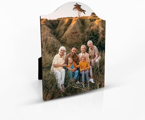 Buy4Wall Custom Desktop Photo Panel Print with Easel - Personalized Gifts for Woman Man Bachelorette - Arch Shape Tabletop Picture Frame Customized Photo Print - 5x7 inches by Buy4Wall