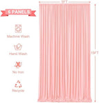 30ft x 15ft Blush Pink Wrinkle Free Backdrop Curtains for Wedding Party Backdrops Curtain Drapes Fabric Decorations Photo Back Drop Cloth for Baby Shower Photography Stage Reception - Image 6