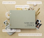 Personalized Luxe Photo Guest Book (Design 4) – 11.5 x 8.5" Minimal Aesthetics, Screw Bound with Custom Leaf Hardcover & Photo + Lined or Blank Pages - Wedding, Baby Shower, Anniversary - Image 2