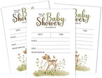 Pack of 30, Boy/Girl Baby Shower Party Collection, Baby Shower Invitation Cards, Fill in the Blank Invites WIth Envelopes, Cute Animals Theme Party Supplies - Image 6