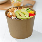Karat Double Poly Lined Paper Soup Containers - Leak-Proof Food Storage for Hot or Cold Meals - Ideal for Ice Cream, Soup, Salad - Case of 600 (32oz) - Image 2