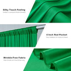 gogoparti 50ft x 12ft Green Wrinkle-Free Backdrop Curtain for Wedding Parties, Thick Polyester 10 Panels 5x12ft for Wedding Birthday Baby Shower Halloween Photography Party Background - Image 3