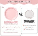 Vyntra 350 Pcs Light Pink Paper Plates and Napkins Party Supplies - Image 3