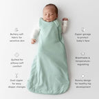 KYTE BABY Sleep Bag 1.0 TOG, Rayon Made From Bamboo Wearable Blanket, Dual Zipper For Infants And Toddlers Nursery Essentials - Image 2
