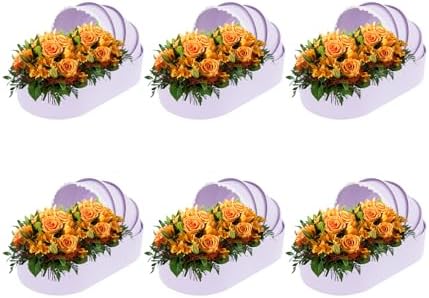 6PCS Cradle-shaped Gift Box, Baby Shower Flower Basket Gift Box, Purple Companion Gift Box, Baby Shower Flower Basket Gift Box, Medium Cradle Floral Basket, Baby Shower Crib Basket Cardboard Box - Image 4