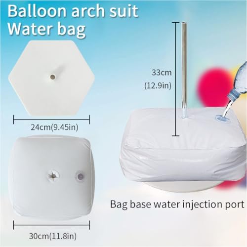 Balloon Arch Kit White Plastic with Base and Water Bags - Image 2