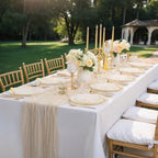 351 Pcs Ivory Plastic Dinnerware Set Disposable Party Plates for Wedding - Image 6