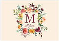 Andaz Press Custom Personalized Disposable Paper Placemats, 12 x 18 Inch, Set of 25, Ivory Floral Monogram, Tableware, Dining, Table Setting for Wedding, Bridal Shower, Baby Shower, Party, Holiday by AndazPress