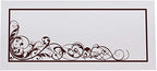 Scribble Vintage Swirl Printable Place Cards, Chocolate, Set of 150 (25 She - Image 5