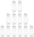 8 Ounce Plastic Squeezable Honey Bears with Sealable Flip Top Lids - BPA Free, Hand Wash Only (White, 12 Pack) by CLEARVIEWCONTAINERS