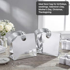 Feifeiya 30 Pcs Small Silver Gift Bags with Ribbon Handles - Image 5