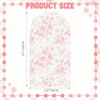 Tegeme Pink Floral Arch Cover 6.6ft Stretchy Party Arch Backdrop Cover - Image 2