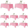 Fitable 8 Pack Pink Tablecloths 70x120 Inch for 6-8 Ft Rectangle Tables by Fitable