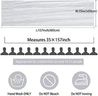 35x157 Inch White Cheesecloth Table Runner Boho Wedding Party Home Decor - Image 2