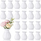 20 Pieces 3.5 Inch Glass Bud Vase Mini, White by Unknown