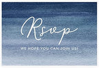 Andaz Press 56-Pack Personalized RSVP Postcards for Wedding Navy Blue Ombre Watercolor Cardstock Response Reply Cards for Bridal Shower Baby Shower Birthday Event Custom Date Return Address 4 x 6-Inch by AndazPress