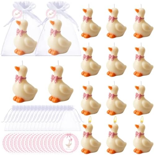 Conelist 16 Sets Silly Goose Party Favors Silly Goose Candle, Pink by Conelist
