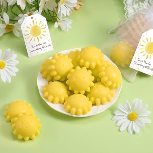 Loopeer 36 Set Sun Soaps Baby Party Favors, Yellow - Image 4
