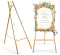 57.5" Gold Easel Stand for Sign, Wedding Sign Stand for Display by Unknown