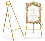 57.5" Gold Easel Stand for Sign, Wedding Sign Stand for Display by Unknown