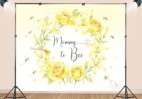 10X5ft Fabric Mommy to Bee Backdrop Newborn Table Honey Comb Floral Photography Background Baby Shower A Little Honey is on the Way Party Decorations Photo Studio Props - Image 3