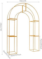 U-Shaped Metal Arched Flower Rack for Wedding Decorations and Celebrations, 5 x 7.5 FT Wedding Arch Frame for Birthday, Party, Baby Shower - Image 5