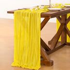 Cheesecloth Table Runner Fall Boho Wedding Birthday Party Home Decor - Image 4