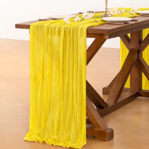 Cheesecloth Table Runner Fall Boho Wedding Birthday Party Home Decor - Image 4