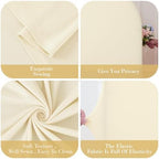 Besutolife Square Arch Backdrop Cover, 6.6×6.6 FT Spandex Arch Covers Stretchy Fitted Balloon Arch Stand Cover for Wedding, Birthday Party, Baby Shower, Photo Booth, Graduation Ceremony, Beige - Image 5