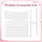Wokceer 7.2FT Arch Backdrop Stand White Metal Wedding Arch Backdrop Stand - Image 5