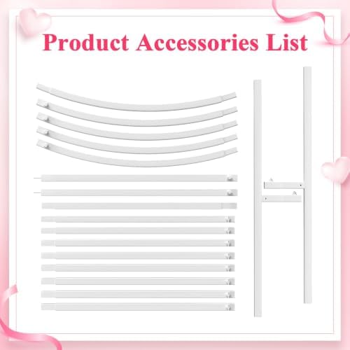 Wokceer 7.2FT Arch Backdrop Stand White Metal Wedding Arch Backdrop Stand - Image 5