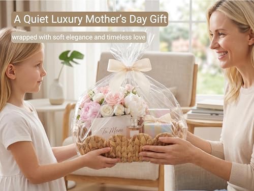 Coeusy 2 Pack Wicker Basket,Cute Scalloped Basket,Natural Water Hyacinth - Image 3