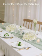 BLOSMON Fake Hydrangea Flower Ball Centerpieces for Wedding, 10 Pcs, White - Image 2