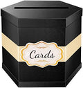 ROSEGLD Black Card Box, Card Receiving Box with Ribbon 14x12x12 Inches by ROSEGLD