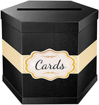 ROSEGLD Black Card Box, Card Receiving Box with Ribbon 14x12x12 Inches by ROSEGLD