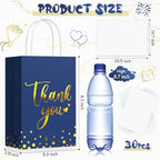 Tinlade 30 Pcs Thank You Gift Bags Small with Tissue,Dark Blue - Image 2