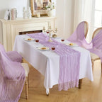 Fanami 6 Pack Cheesecloth Table Runner -10FT Lilac Boho Gauze Cheese Cloth Table Runner 120 Inches Long Rustic Sheer Fabric Centerpieces for Wedding Birthday Party Bridal Baby Shower Decorations - Image 5