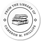 Personalized Book Labels, From the Library of Stickers, Set of 90 stickers 1.5 inch round, Book Stickers by PortofReverie