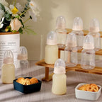 SiliFine 48 Pcs Baby Shower Favor Party Bottle Chug Game, Beige - Image 3